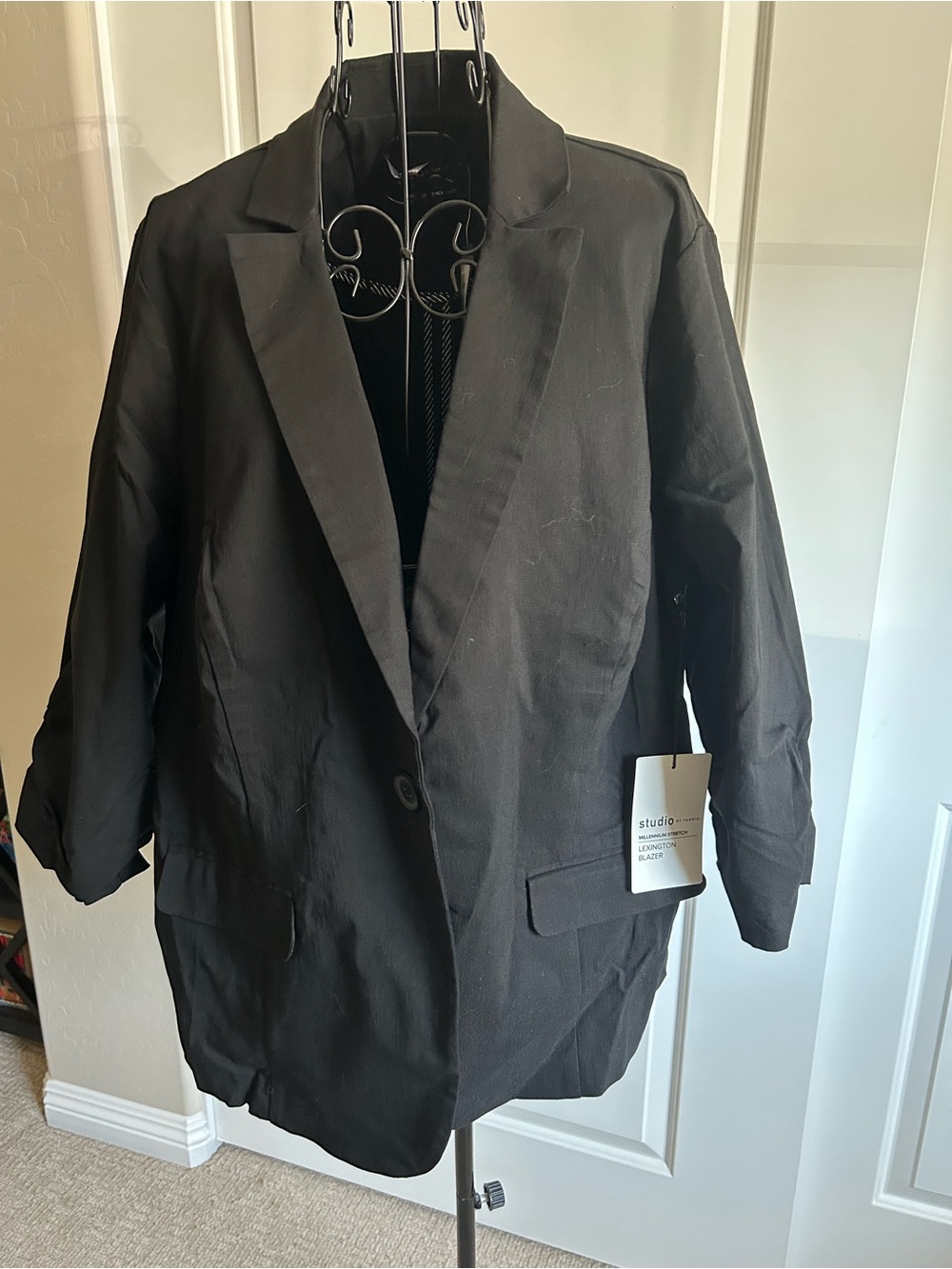torrid Black Lightweight Men's Shirt Jacket Blazer